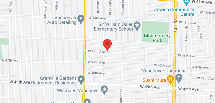 map of 1379 W 46TH AVENUE